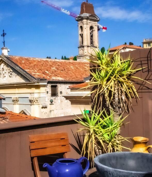 Duplex, Jacuzzi, Terrasse Sur Les Toits Appartement Nice Buitenkant foto